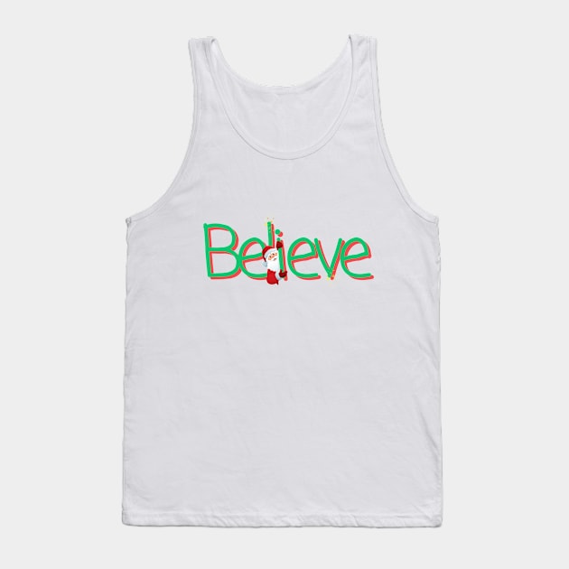 Believe in Santa Christmas kids design Tank Top by Tecnofa